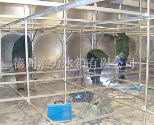 匯力不銹鋼水箱施工現(xiàn)場(chǎng)