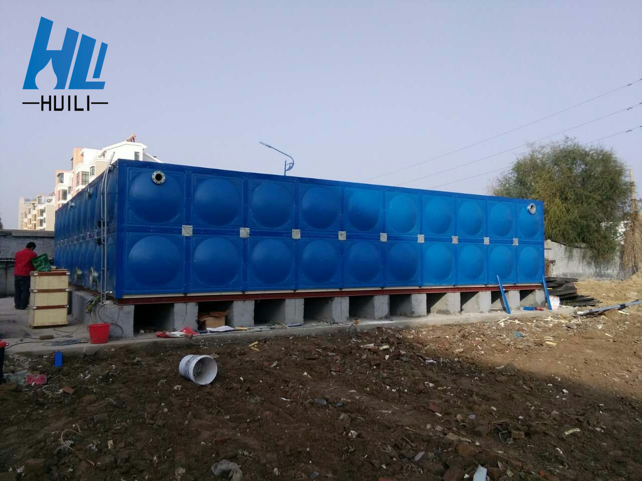 東營(yíng)200m3玻璃鋼保溫水箱